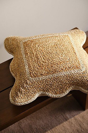 Jotex JUTTA handgewebter Kissenbezug aus Jute und Baumwolle, Beige, B/H: 50 x 50 cm - Bild 1