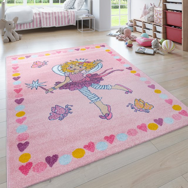 Kinderteppich Prinzessin Lillifee in Pink für das Kinderzimmer, B: 160 cm, T: 230 cm - Bild 1