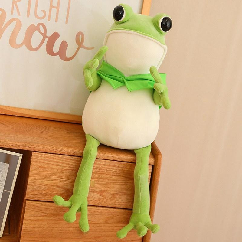 Kapuzenfrosch Plüschtier Kissen Stoffpuppe - Bild 2