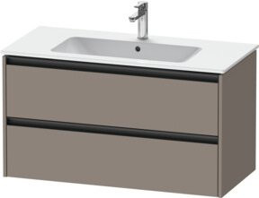 Duravit Waschtischunterschrank Ketho.2 in Grau, wandhängend mit 2 Schubladen, B/T/H: 101 x 48 x 55 cm - Bild 1