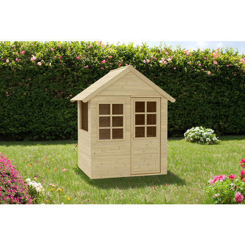 Zwerkules Holzspielhaus Holla in Natur aus Kiefern- und Fichtenholz, B/H/T: 121 x 140 x 97,5 cm - Bild 6