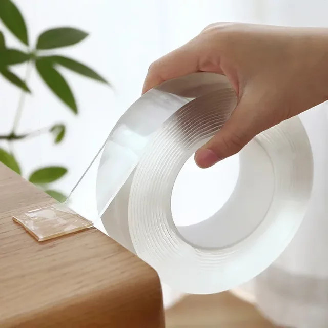 Transparentes Nano-Klebeband doppelseitig aus Acryl, wasserdicht und wiederverwendbar, multifunktionales Klebeband ohne Rückstände - Bild 1