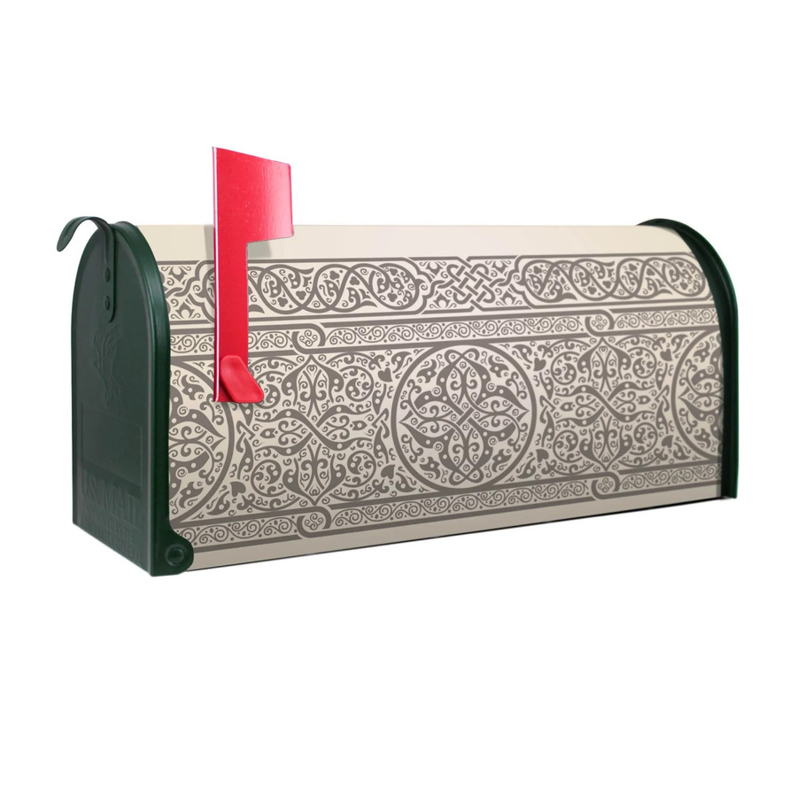 Banjado Amerikanischer Briefkasten mit keltischem Knoten in Grün, Stahl pulverbeschichtet, B/T/H: 48 x 22 x 16 cm - Bild 2