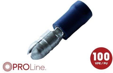 ACV Rundstecker Vollisoliert Blau mit 5,0 mm Stift-Durchmesser - Bild 1
