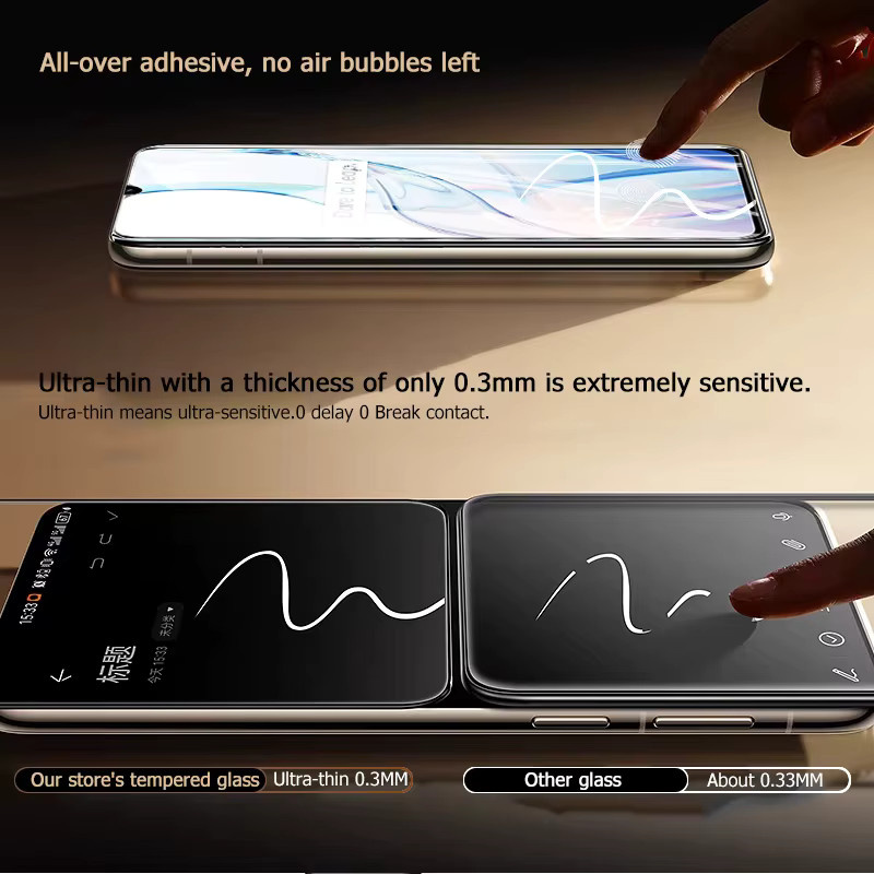 3er-Set gehärtetes Glas als Displayschutz für Realme C30s, transparent, mit Fingerabdruck-Entsperrung und Anti-Explosions-Schutz - Bild 4