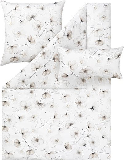 Estella Bettwäsche Delia Floral in Weiß aus Lyocell - Bild 1