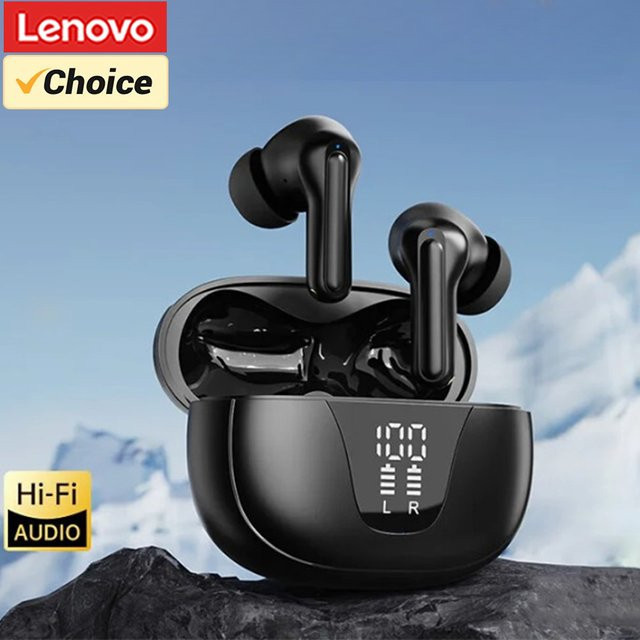 Lenovo XT58 Kabellose In-Ear Kopfhörer Bluetooth V5.4 Gaming-Headset mit Geräuschunterdrückung, HiFi-Stereo-Sound und LED-Display in Schwarz - Bild 1