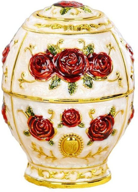 Pinxuan Eiförmiger Blumiger Zahnstocherhalter Automatischer Zahnstocher-Organizer in Weiß - Bild 1
