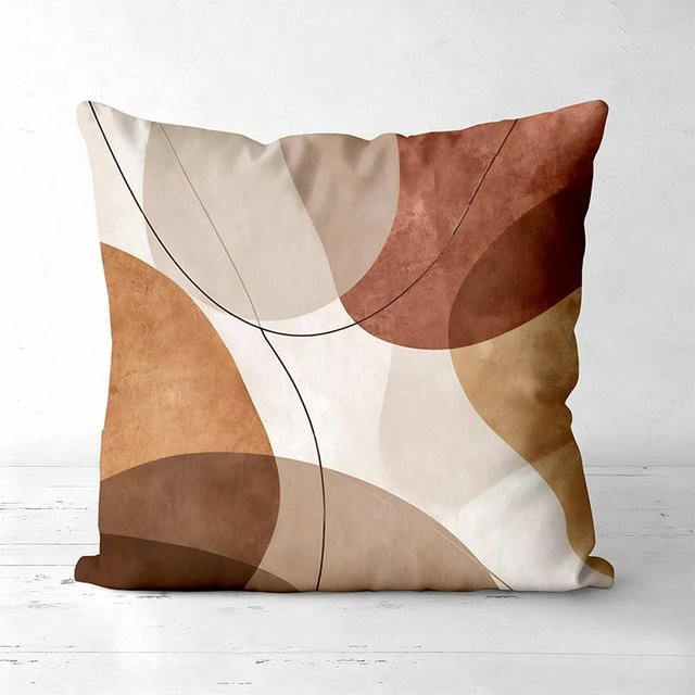 Dekorative Kissenbezüge von JMG Clothing mit modernem abstrakten Muster in Braun, Polyester, B/T/H: 40 x 40 x 40 cm - Bild 1