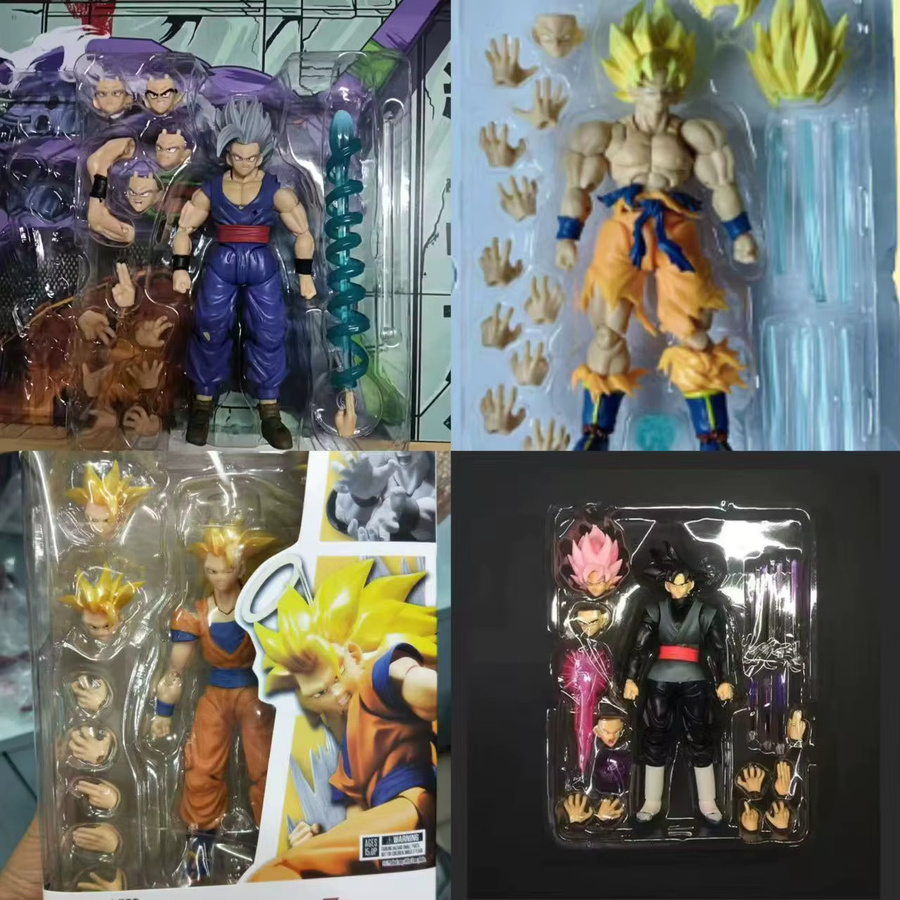 Bandai Dragon Ball Shf Schwarz Goku Saiyajin Zamasu Rosa-Gelenk Action Figur - Bild 3