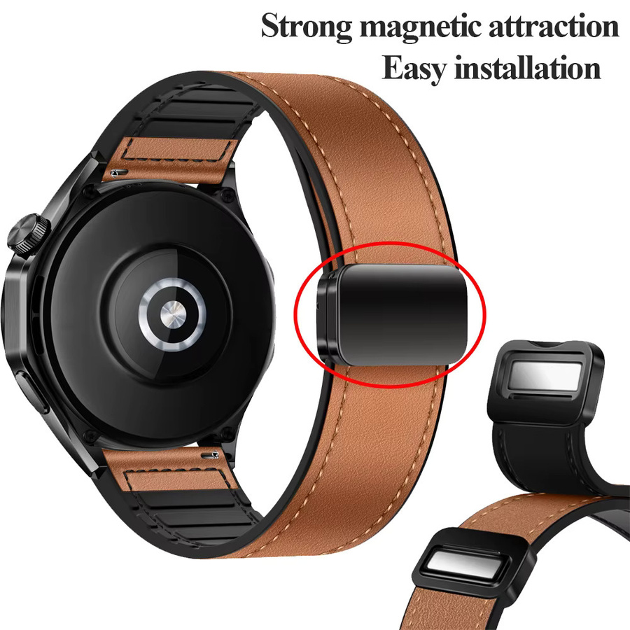 Xiaomi Uhrenarmband, Silikon, Leder, Magnetarmband, Unisex - Bild 4