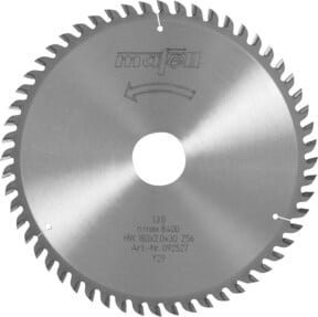 Mafell Kreissägeblatt HM mit 56 Zähnen, Durchmesser: 180 mm, Bohrung: 30 mm, Farbe: Silber - Bild 1