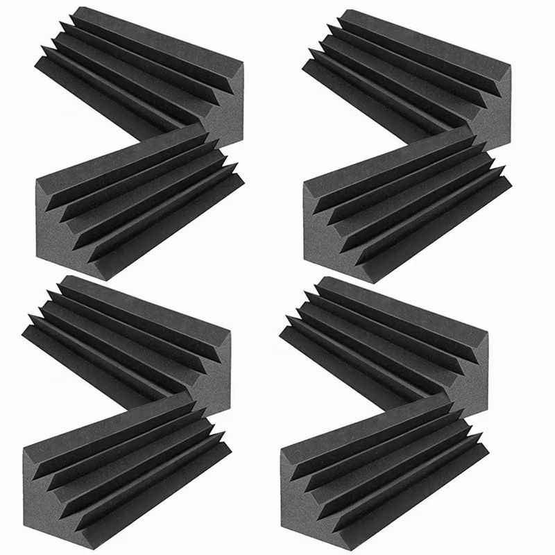 Acoustanker Akustik-Bassfalle Set aus hochdichtem Schaumstoff, 8 Stück, Schwarz, B/T/H: 12 x 12 x 48 cm - Bild 5