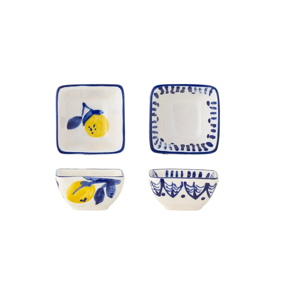 Bloomingville Schale aus Steingut blau Maxima 2er-Set - Bild 1