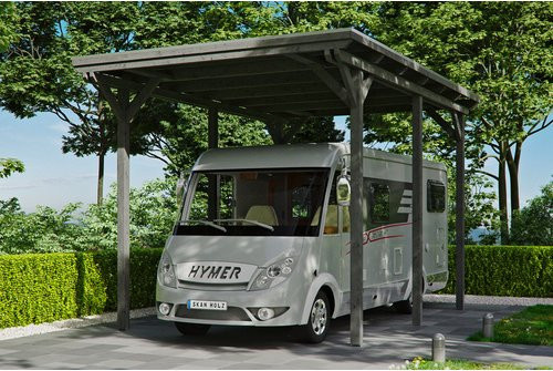 Skan Holz Carport Emsland Caravan in Schiefergrau, B/T: 404 x 604 cm - Bild 3