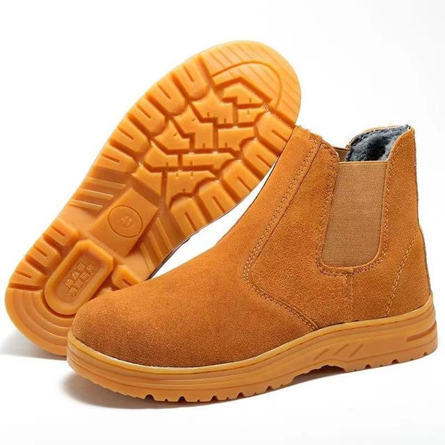 Avant-garde Schweißerschuhe aus Leder in Braun, bruchsichere und stichfeste Arbeitsschuhe, Größe 46 - Bild 1