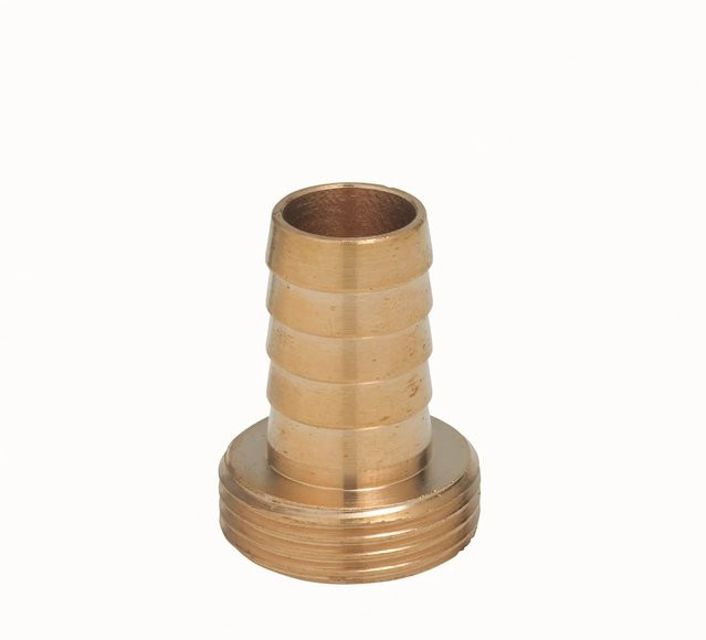 Messing Tülle für 19 mm (3/4 Zoll) mit O-Ring Dichtung, Farbe: Gold - Bild 1