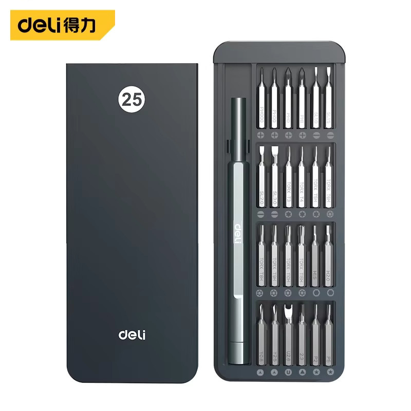 Deli Präzisions-Schraubendreher-Set für Uhren, Mobiltelefone und Brillen, 25/41/57-teilig, magnetisches Elektronik-Reparatur-Werkzeugset - Bild 2