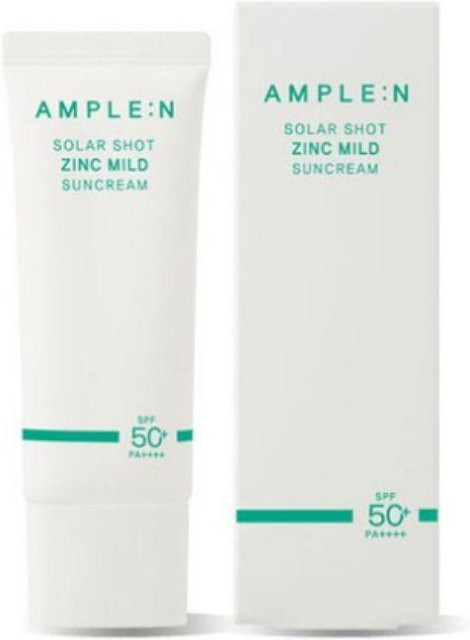 AMPLE:N Solar Shot Zink Sonnencreme LSF 50+, 40 ml, Empfindliche Haut - Bild 1