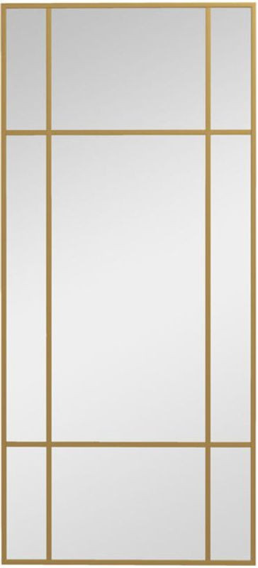 Homcom Wandspiegel Gold mit Metallrahmen, rechteckiger Dekorspiegel für Schlafzimmer und Badezimmer, Höhe: 110 cm, Breite: 50 cm - Bild 1