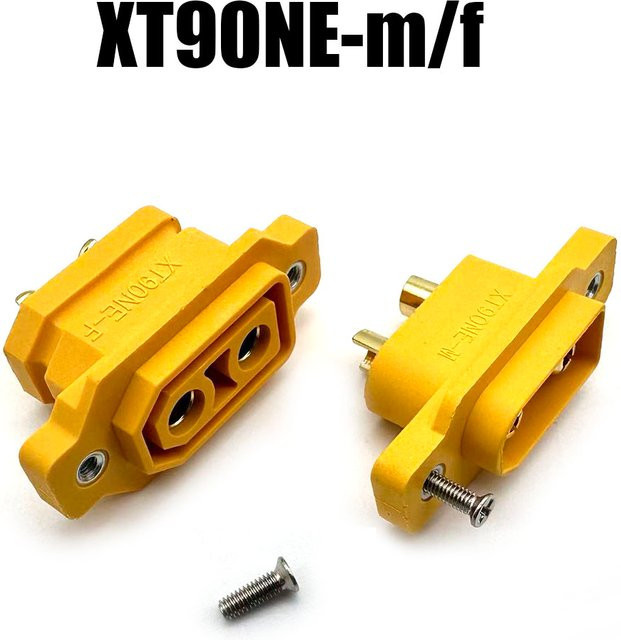 LAJQTAO XT90NE Lithium-Batterie Lade Stecker mit vergoldeten Terminals, Männlich und Weiblich, Gelb - Bild 1