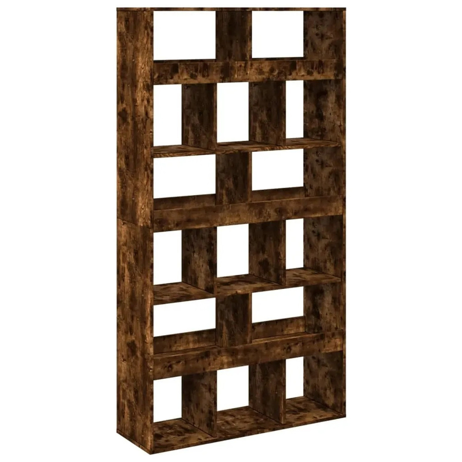 vidaXL Raumteiler aus Holzwerkstoff in Räuchereiche, Farbe Braun, B/T/H: 100 x 33 x 187,5 cm - Bild 2