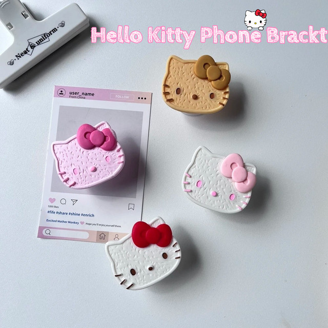 Sanrio Hello Kitty Telefonhalter aus Acryl als niedlicher Fingerhalter für dein Mobiltelefon - Bild 1