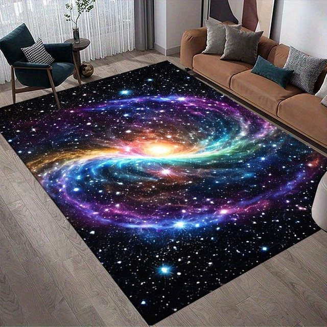 HGHT Bereichsteppich mit Weltraumdesign aus Polyester, rutschfest, mehrfarbig, B/T: 120 x 80 cm - Bild 1