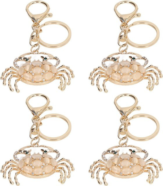 Wosawe Schlüsselanhänger Krabbe, Metall, beige, Damen - Bild 1