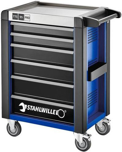 Stahlwille Werkstattwagen 95/6 PRO mit 6 Schubladen, Blau und Schwarz, B/T/H: 49,6 x 82,7 x 102,0 cm - Bild 2