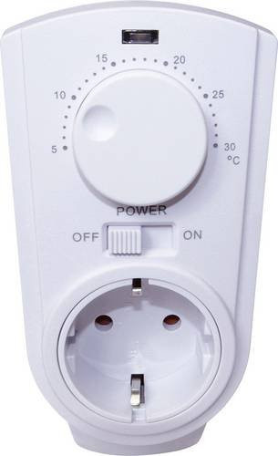 InterBär Raumthermostat Zwischenstecker 8141-008.01 in Weiß aus Kunststoff - Bild 1