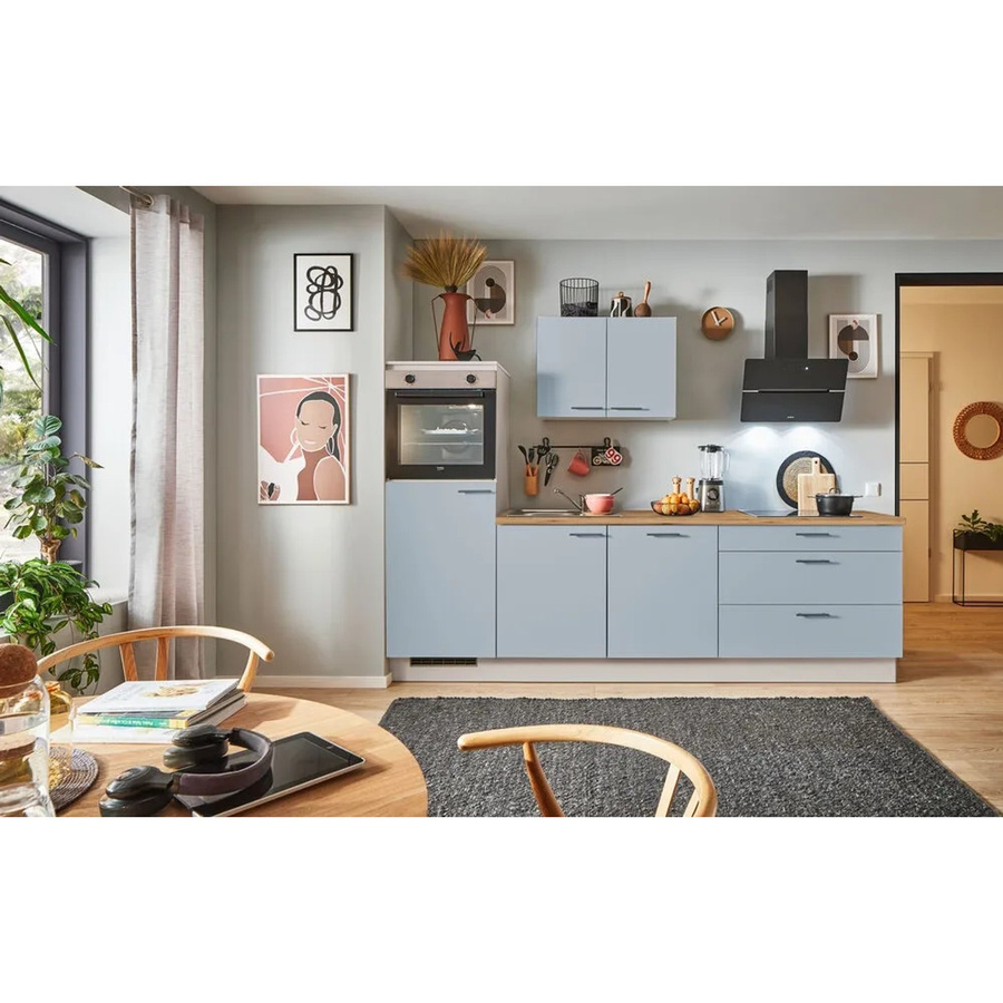 pino Küchenzeile Pastellblau mit Geräteschrank, Breite: 270 cm, Höhe: 174 cm, Tiefe: 60 cm - Bild 2
