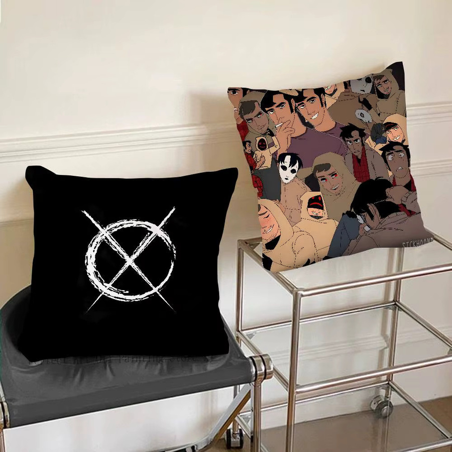 Kayou Horror-Kurzfilm Kissenbezug M-Marble H-Hornets, quadratischer Kissenbezug in Schwarz, B/T/H: 40 x 40 x 40 cm - Bild 3