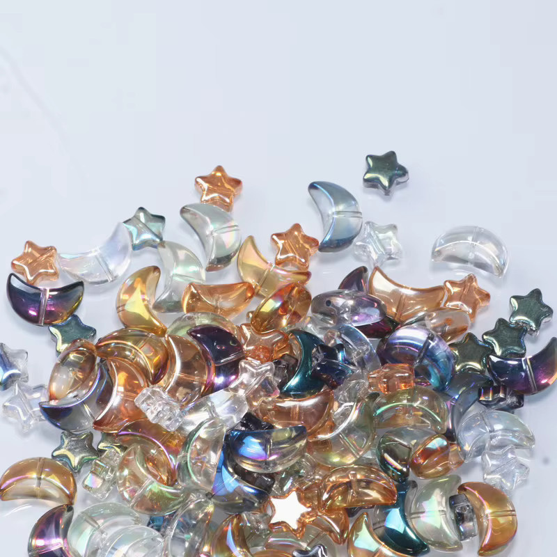 Laudsong Perlen, AB Farbe Kristall Glas, Stern Mond, Unisex - Bild 4