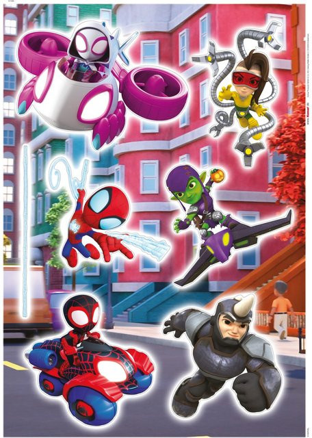 Komar Deko-Sticker Spiderman Chasing in Bunt - Bild 1