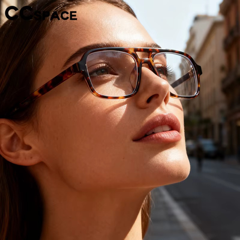 CCspace Lesebrille, Damen, Vollrand, quadratisch, braun, Kunststoff, Blaulichtfilter - Bild 3