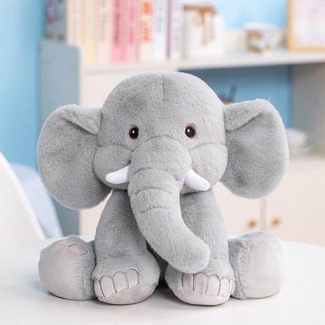 Yiran Health & Beauty Elefant, Plüschtier, Grau, 35cm, ab 14 Jahre - Bild 1