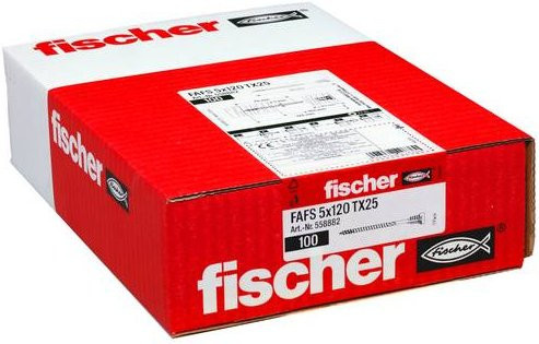 Fischer Justierschraube FAFS Torx aus Stahl, Durchmesser: 5,0 mm, Länge: 120 mm, 100 Stück - Bild 1