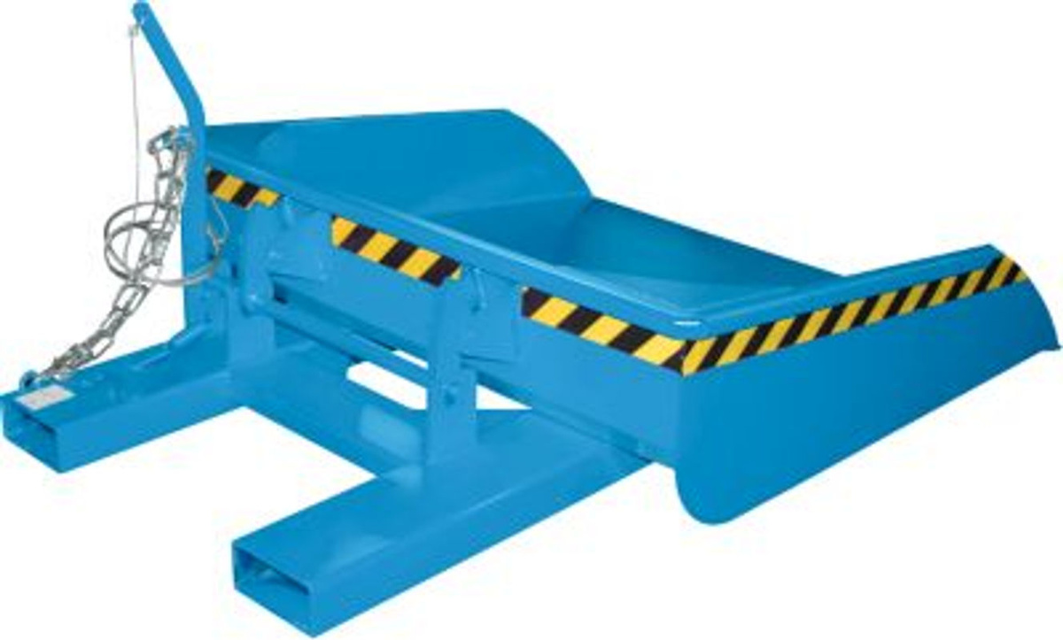 Bauer Staplerschaufel BSI 50 mit Seilzug-Entriegelung, Stahl lackiert, Lichtblau, B/T/H: 133,0 x 181,0 x 71,0 cm - Bild 2
