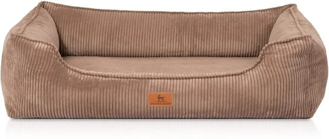 Knuffelwuff Hundebett Nunavut Orthopädisch aus Cord in Braun XXL B: 120 cm, T: 85 cm - Bild 1