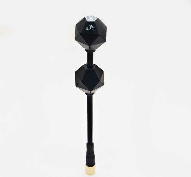 Creapart Dual Antenne 5,8 GHz High Gain 6dBi SMA/RPSMA RHCP für RC FPV Quadcopter Drone Freestyle in Schwarz - Bild 1