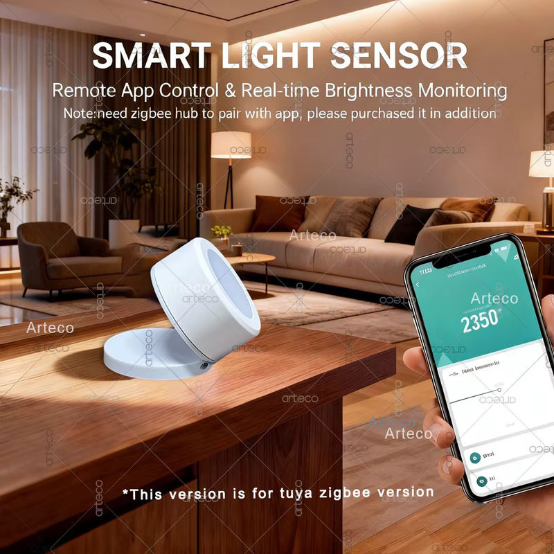 Forubest Zigbee Lichtsensor zur Helligkeits- und Lichtintensitätserkennung in Weiß für Tuya Home Assistant und 2MQTT - Bild 3