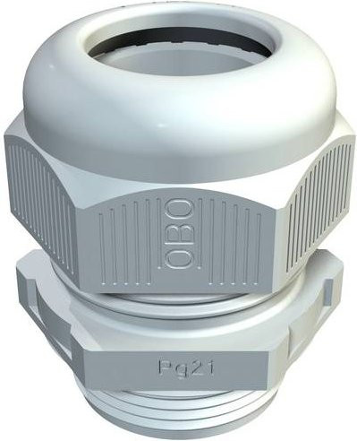 OBO Bettermann Kabelverschraubung V-TEC PG21 aus Kunststoff in Lichtgrau - Bild 1