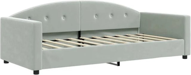 vidaXL Tagesbett in Hellgrau aus Samt mit B/T/H: 190 x 90 x 75 cm - Bild 1