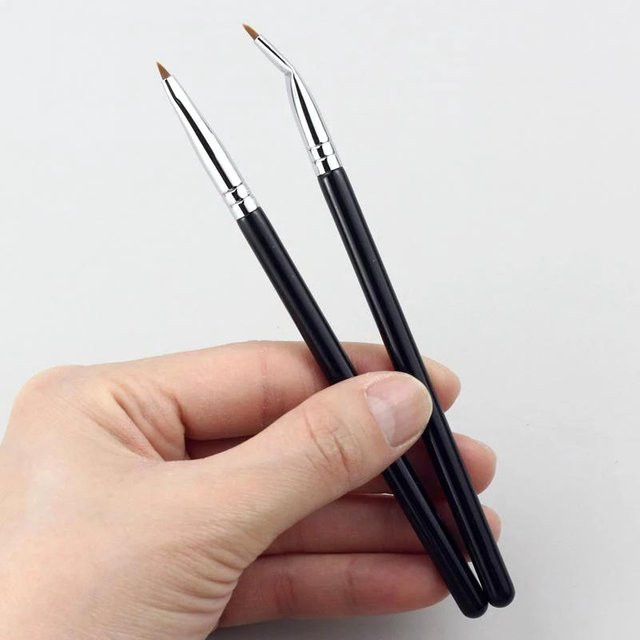 Love Home Garden Eyeliner-Pinsel mit gebogenem Kopf, 2 Stück, schwarz, Damen - Bild 1