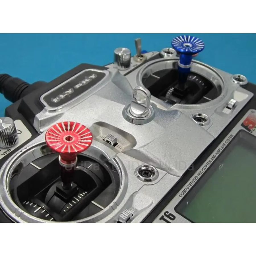 VWINRC Gimbal Sticks Enden M3 M4 Gewinde Regenschirm für Futaba Spektrum Taranis RC Drone Zubehör, Blau - Bild 2