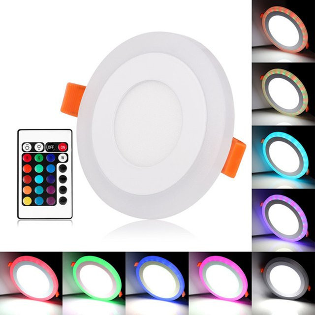 Heevye RGB-LED-Einbauleuchte in Rundform mit Fernbedienung und Farbwechsel für den Innenbereich - Bild 1