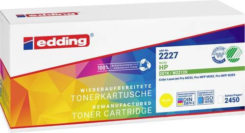 Edding Toner Cartridge Magenta Kompatibel mit HP 207X für Laserdrucker, Reichweite 2450 Seiten - Bild 1