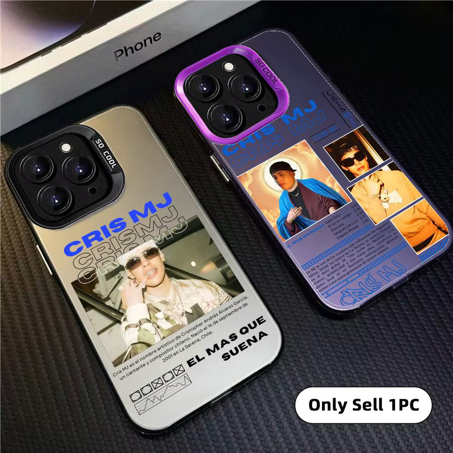 C-Cris Designer Handyhülle mit MJ Singer Rap Motiv für iPhone 11 bis iPhone 17 Pro Max in Multicolour Matt Laser Aurora Design - Bild 2