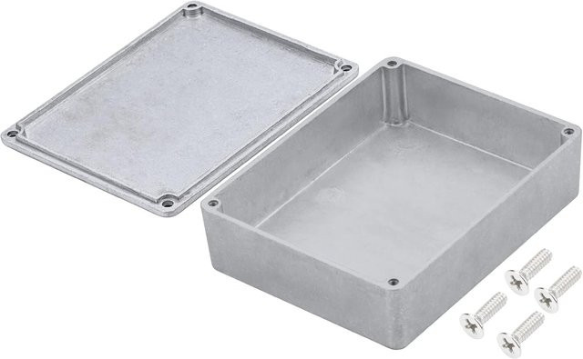 DAIERBUMP Gitarreneffektpedalgehäuse 1590XX 1790NS aus Aluminium-Metall in Silber, B/T/H: 145 x 121 x 39,5 mm für DIY-Effektboxen - Bild 1